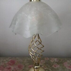 PARTYLITE Glass and Metal Candle Holder